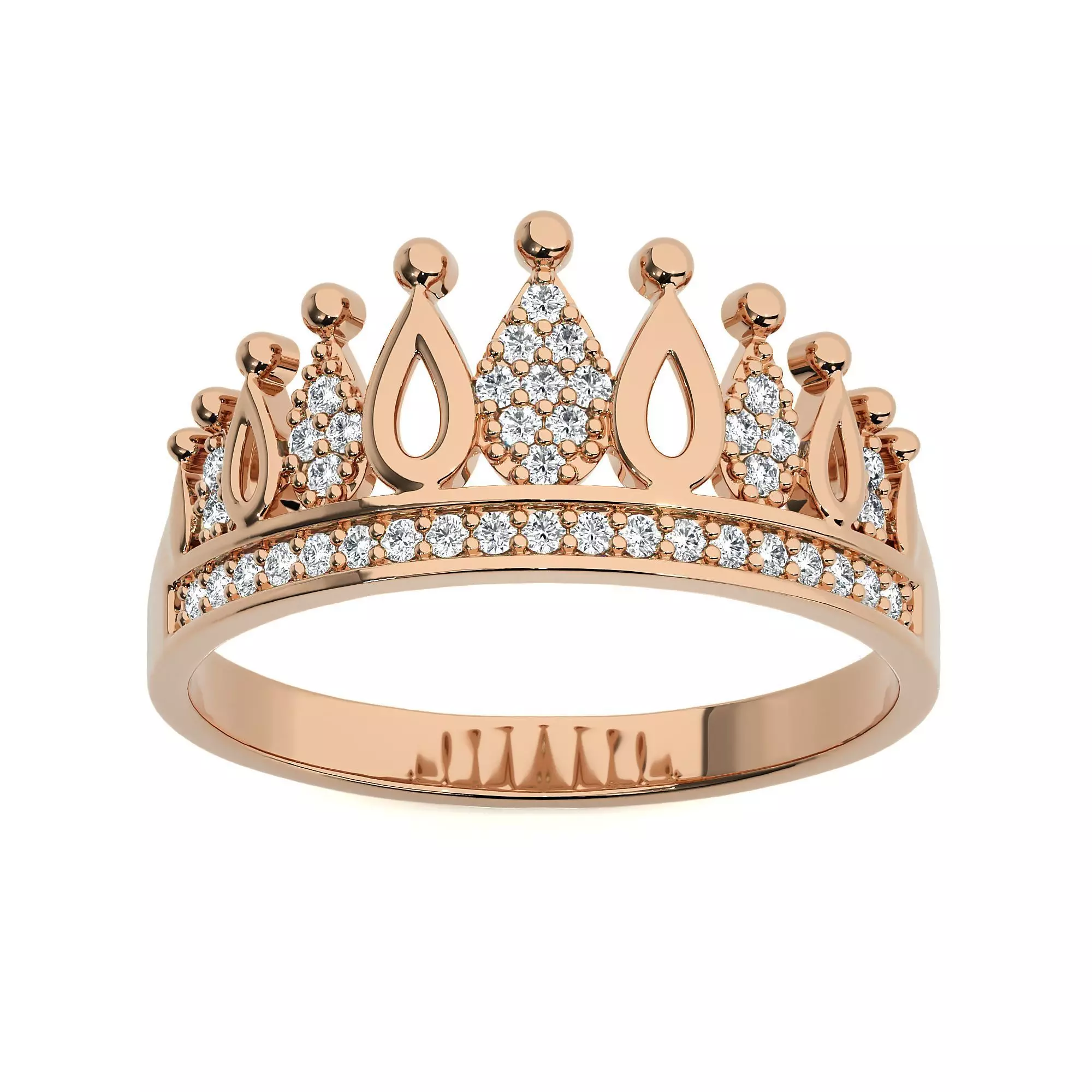 Crown Ring renders 3dm stl details 3D print model_0