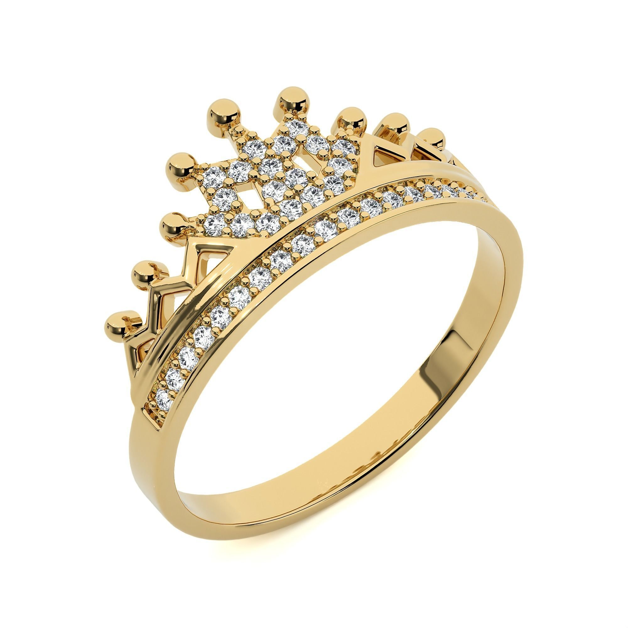 Crown Ring renders 3dm stl details 3D print model_12