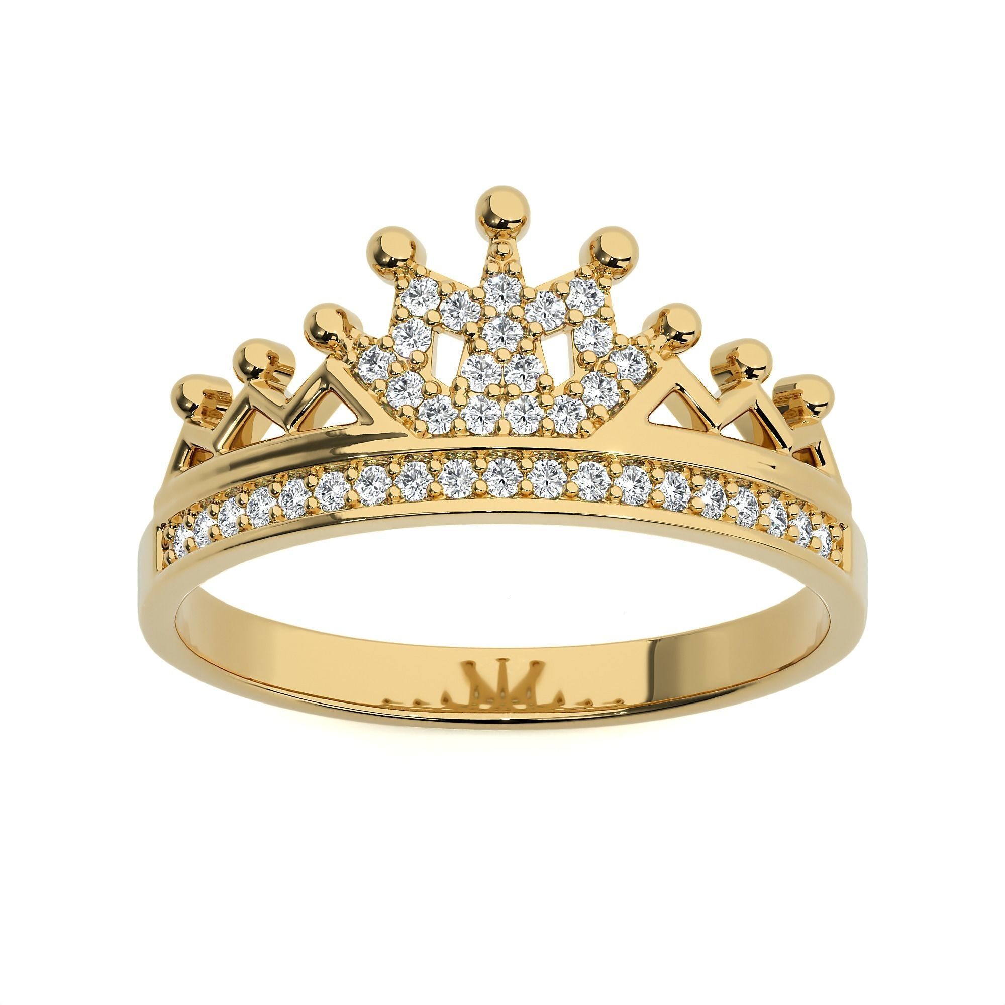Crown Ring renders 3dm stl details 3D print model_1