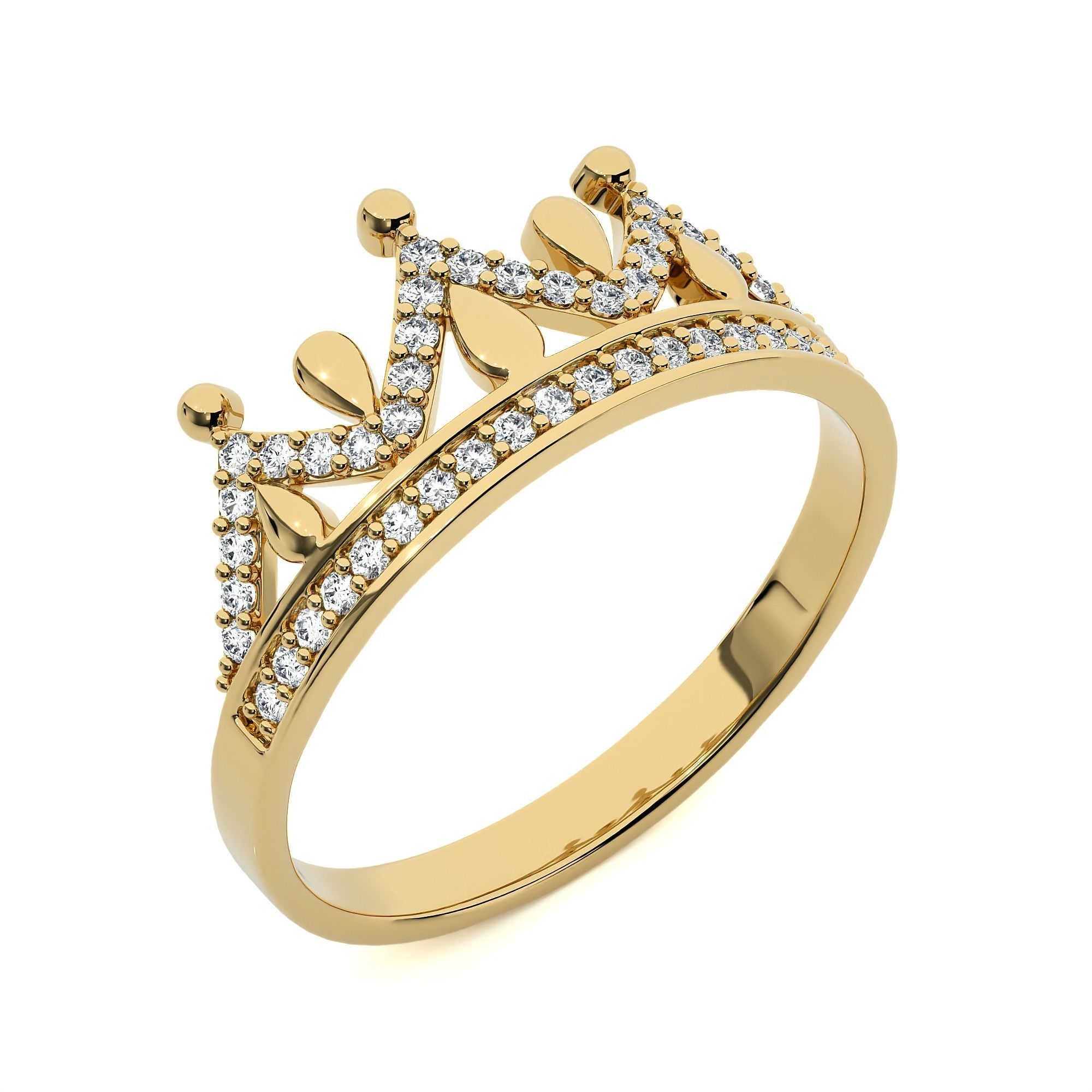 Crown Ring renders 3dm stl details 3D print model_13
