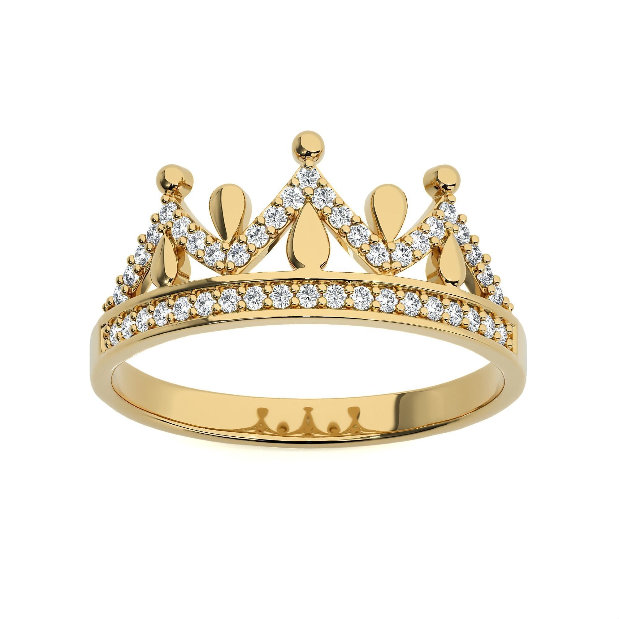 Crown Ring renders 3dm stl details 3D print model_1
