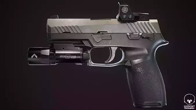 P320 M18 Low-poly 3D model