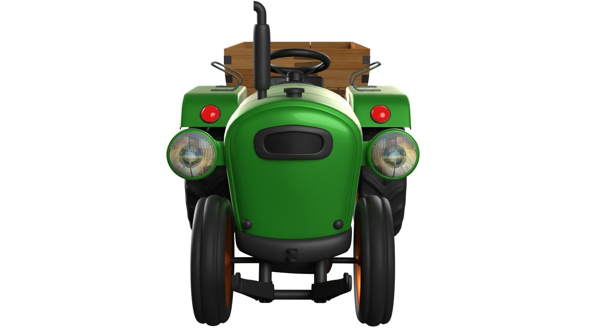 Tractor Trolley 3D model_7