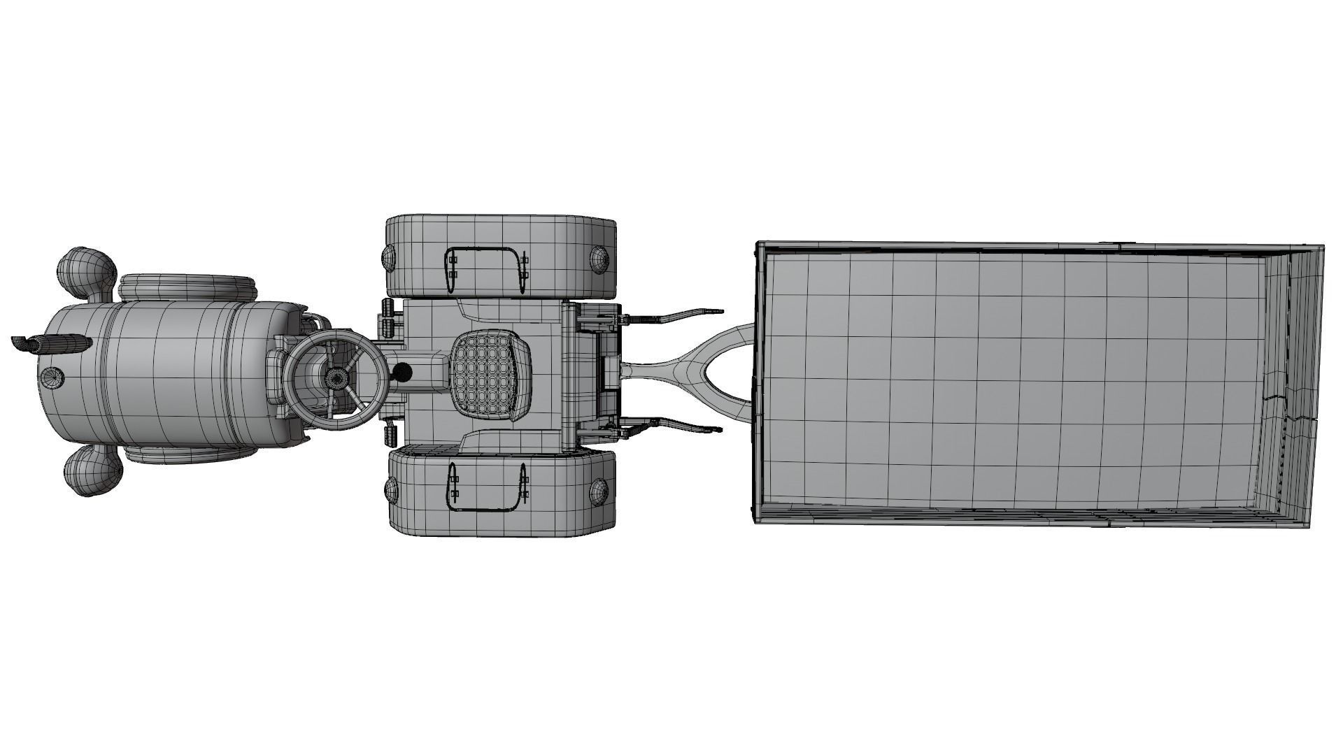 Tractor Trolley 3D model_17