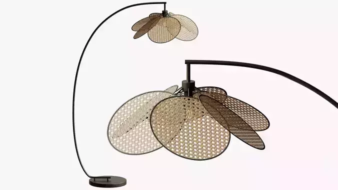 Afralia Rattan Bulb Floor Lamp