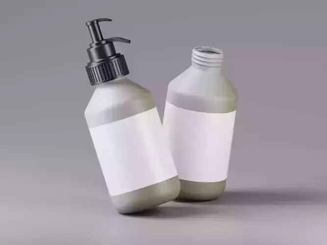 Cosmetic Pump Bottle 3D Model