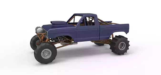 Mud dragster Version 2 Scale 1 to 25 3D print model