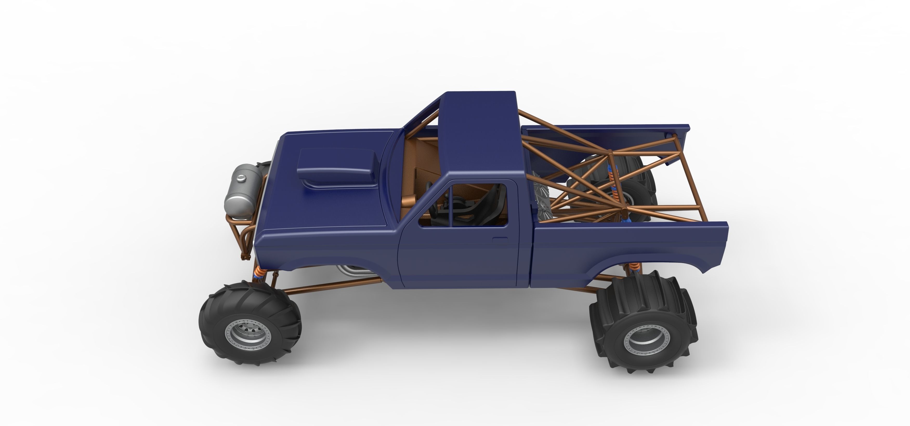 Mud dragster Version 2 Scale 1 to 25 3D print model_10