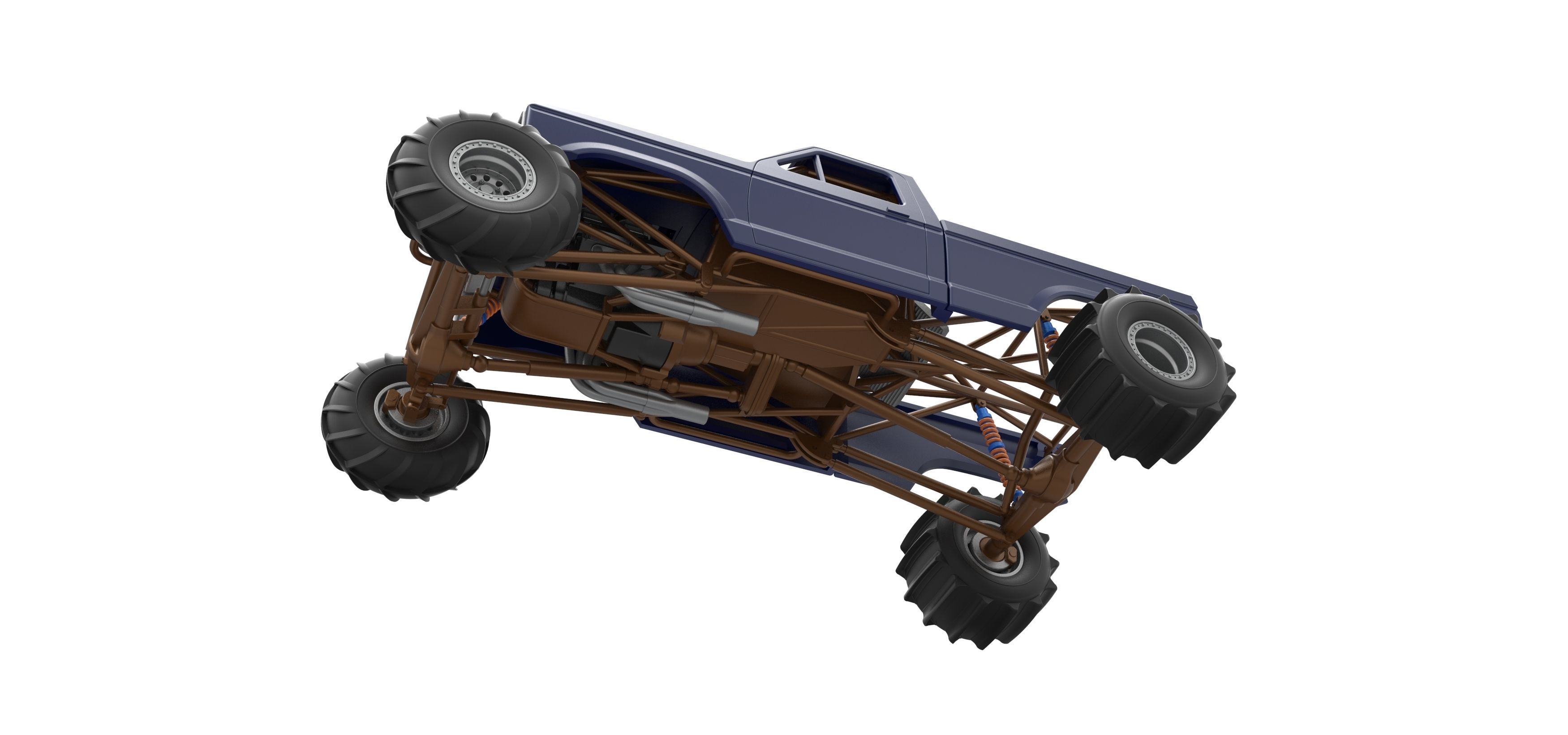 Mud dragster Version 2 Scale 1 to 25 3D print model_3