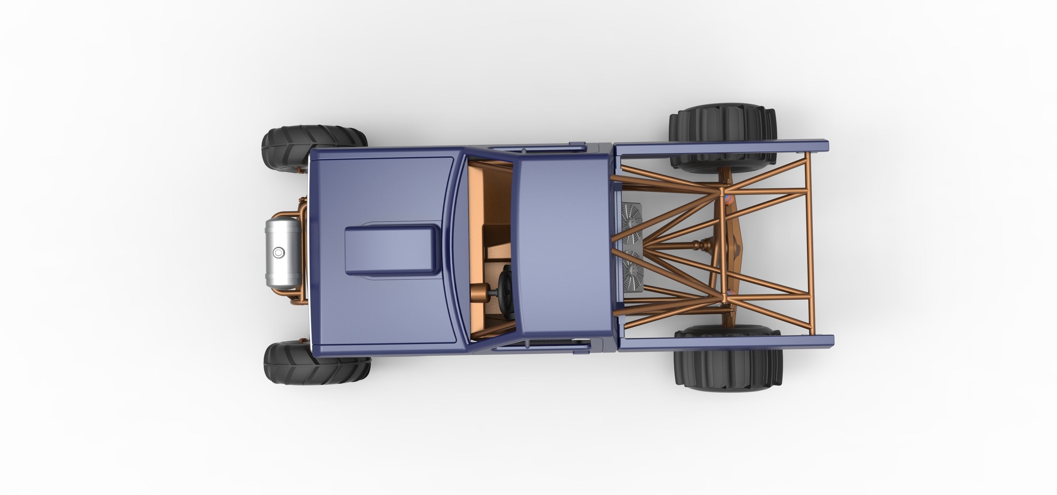 Mud dragster Version 2 Scale 1 to 25 3D print model_11