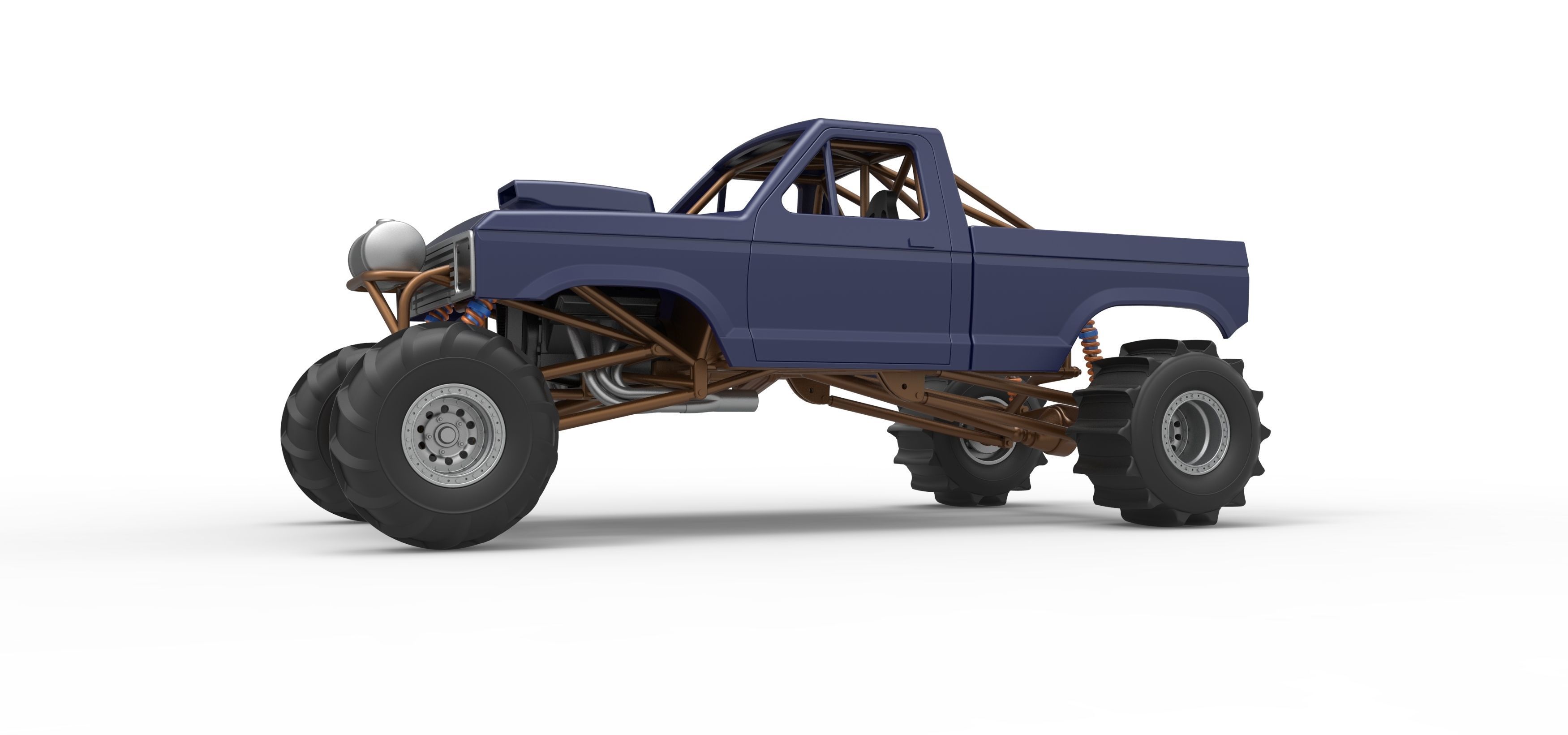 Mud dragster Version 2 Scale 1 to 25 3D print model_2
