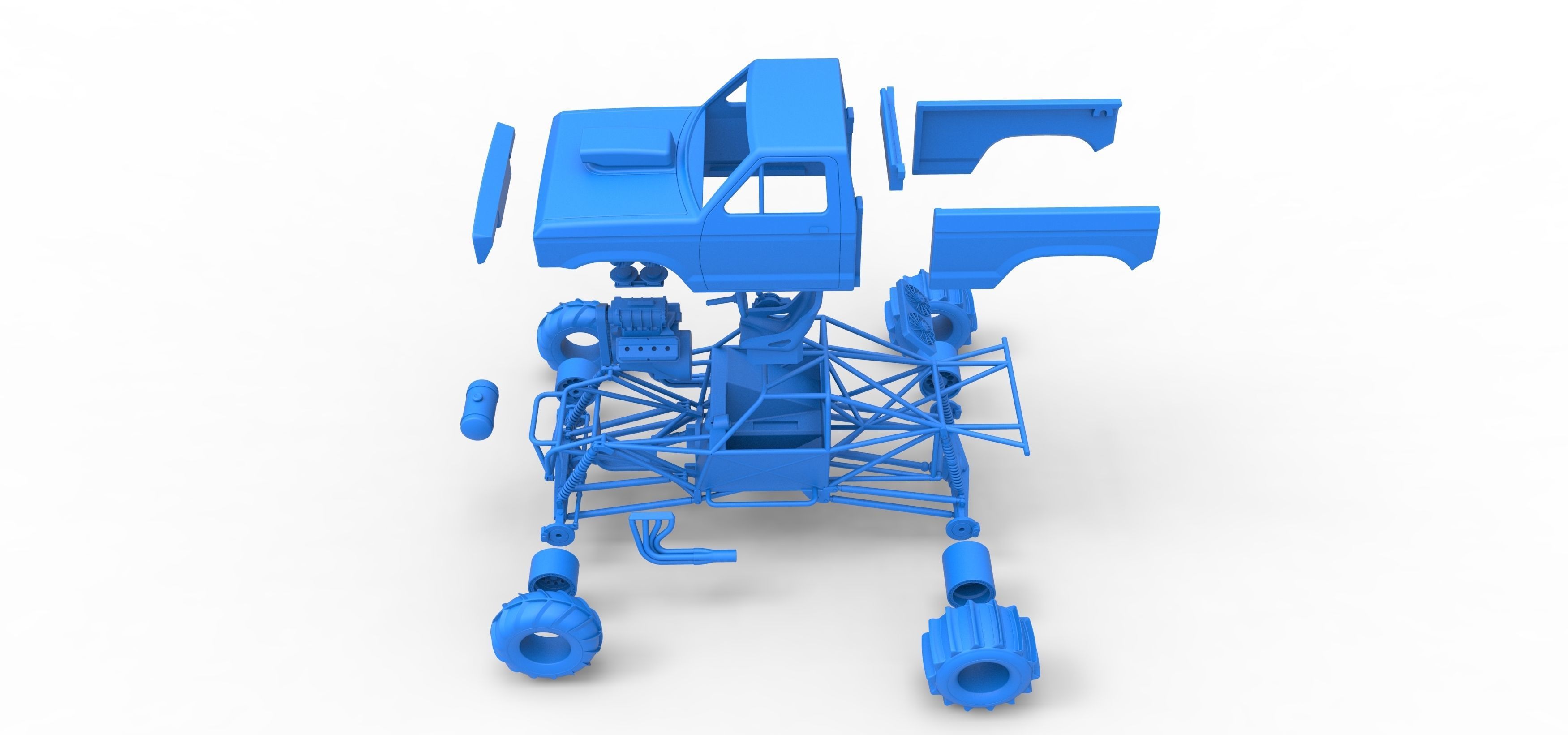 Mud dragster Version 2 Scale 1 to 25 3D print model_40