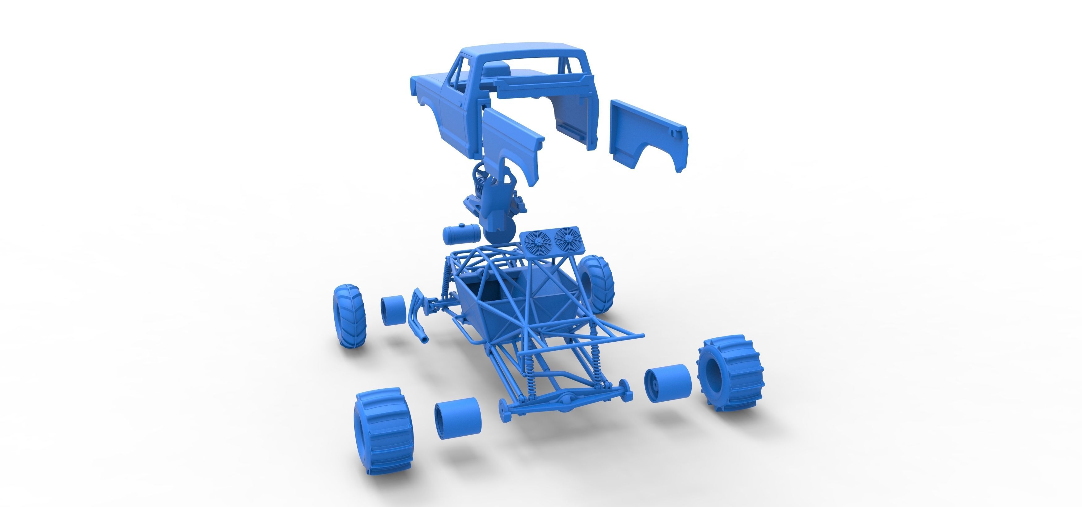 Mud dragster Version 2 Scale 1 to 25 3D print model_42