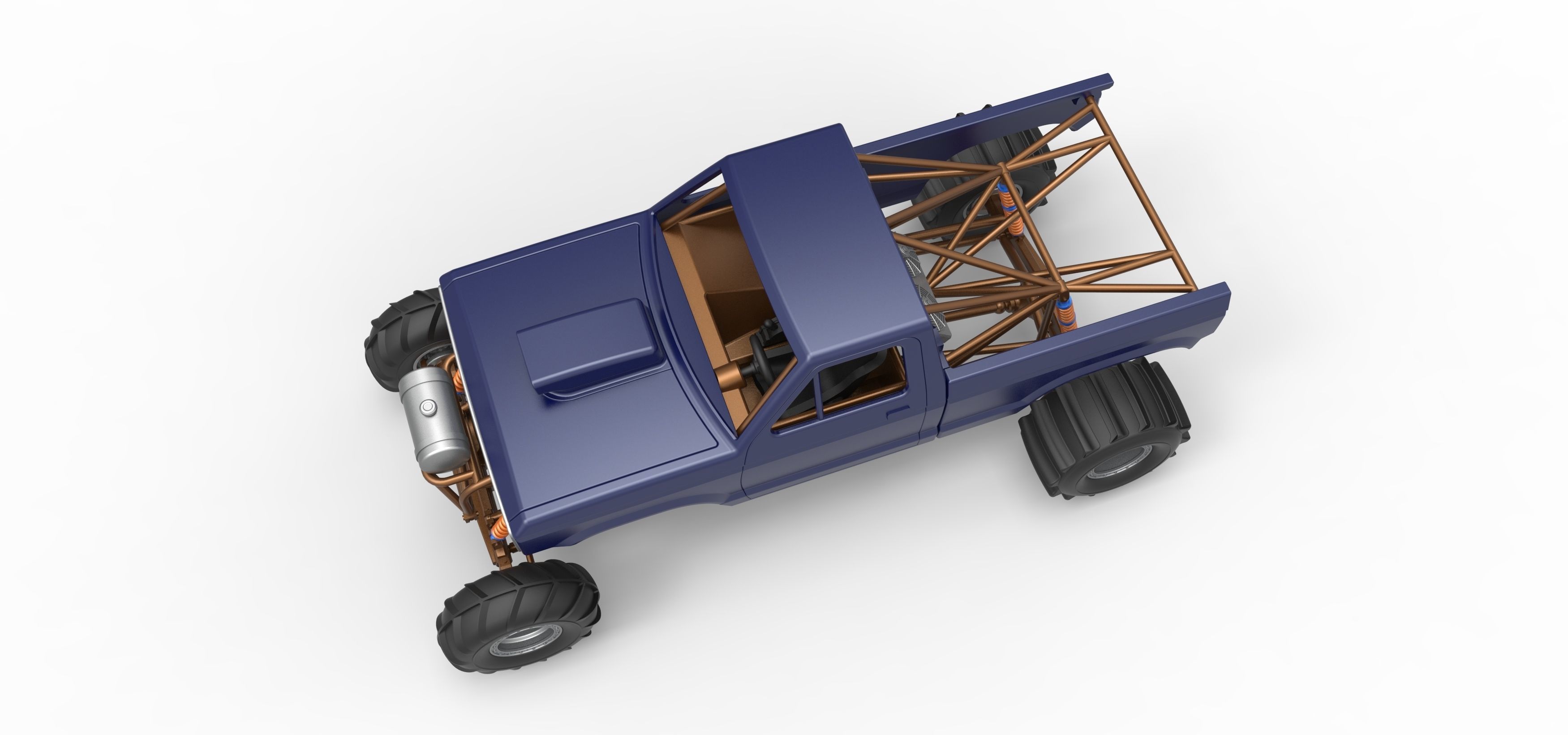 Mud dragster Version 2 Scale 1 to 25 3D print model_4