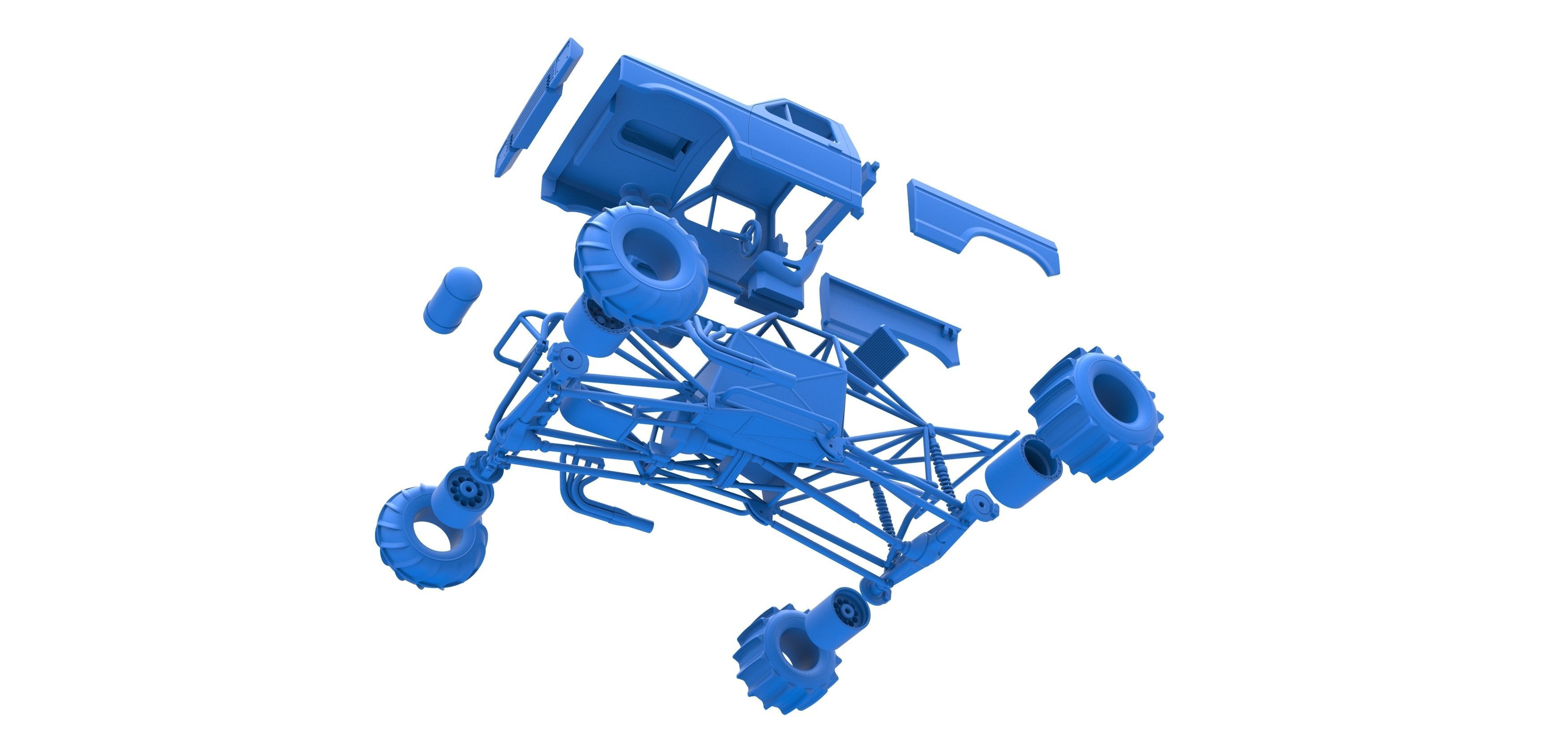 Mud dragster Version 2 Scale 1 to 25 3D print model_37