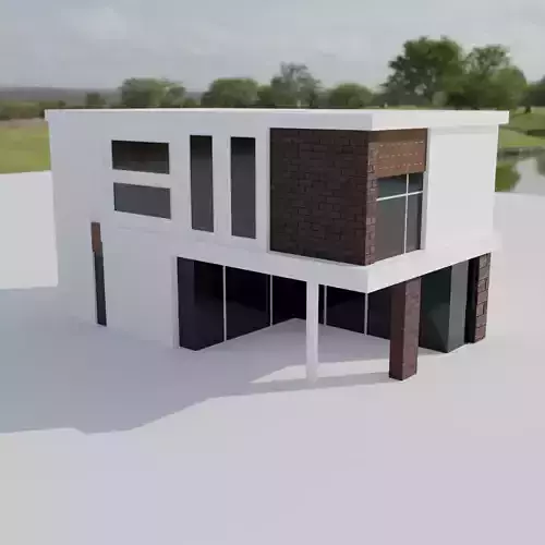 Simple Modern Villa 3D model