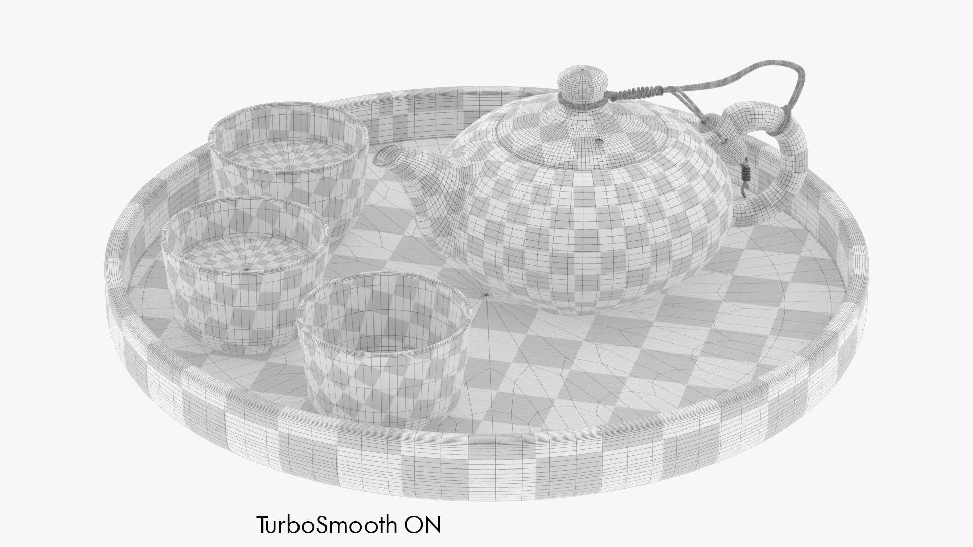 Japanese Tea Set 3D model_5