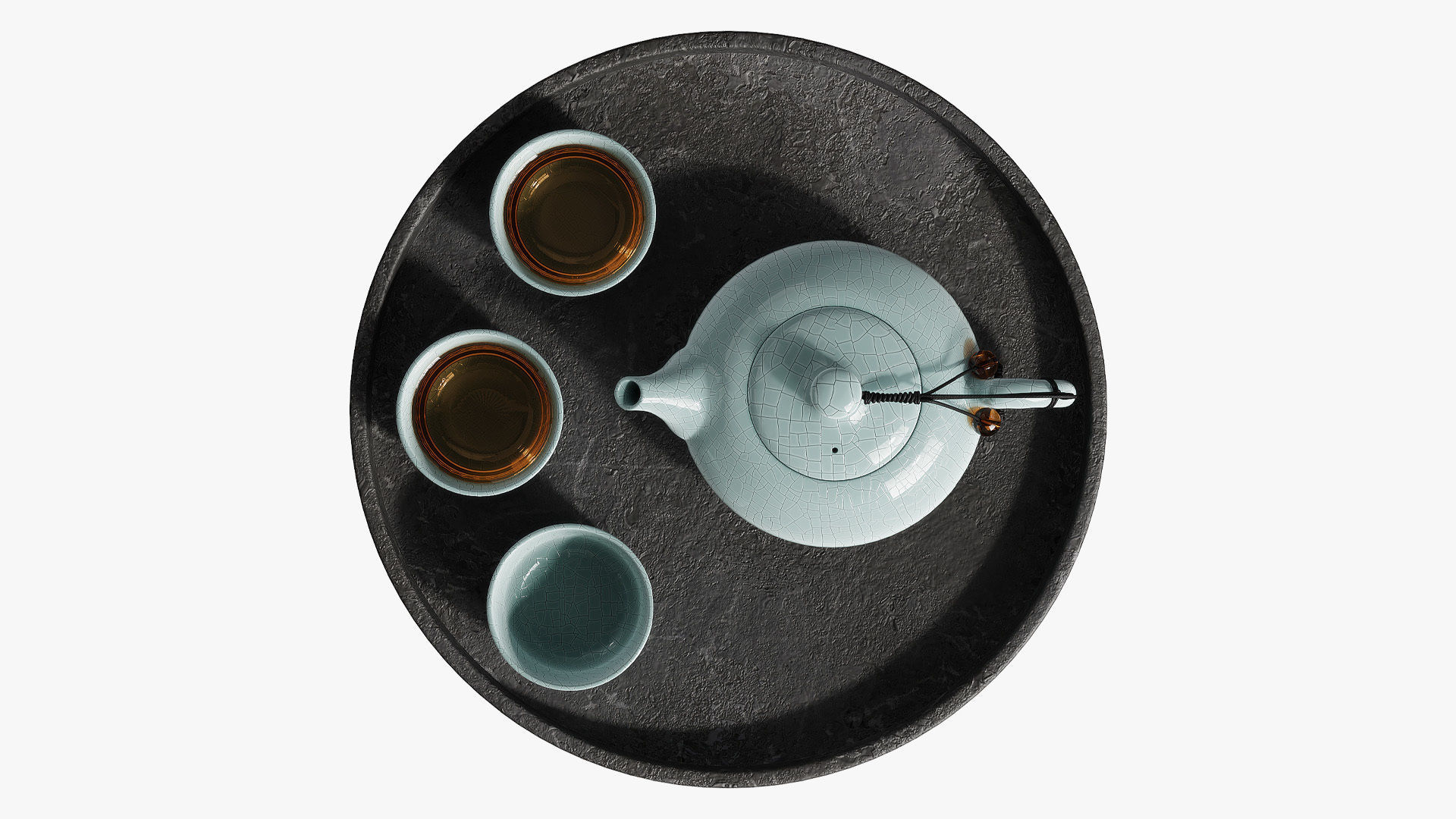 Japanese Tea Set 3D model_2
