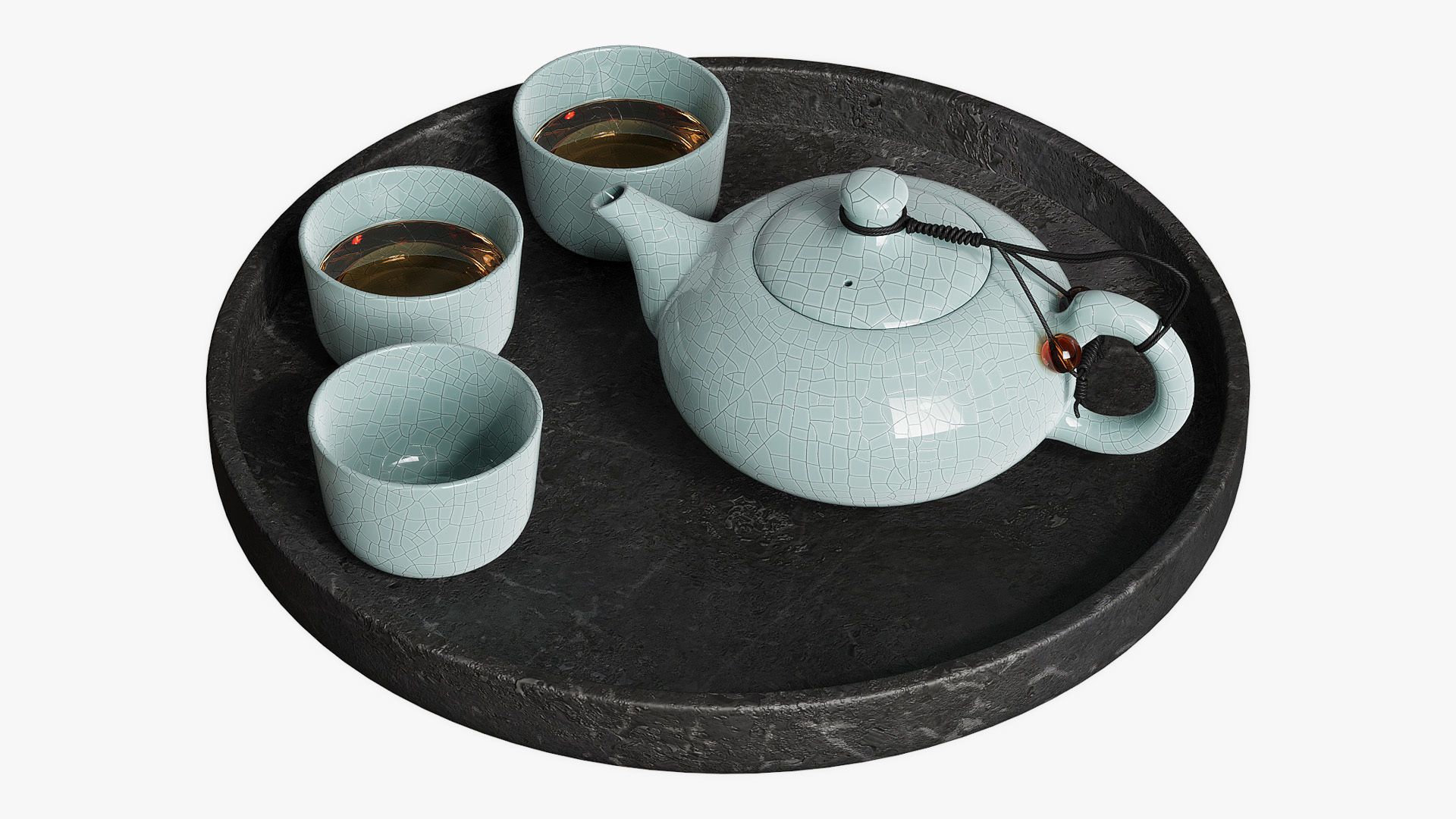 Japanese Tea Set 3D model_4