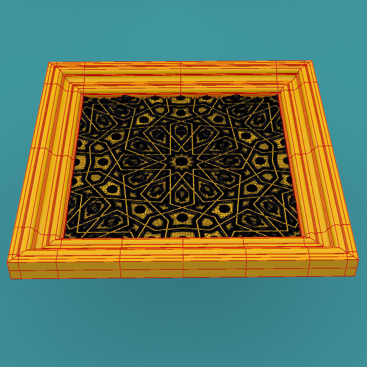 Luxury Ottoman Wall Panel 3D model_7