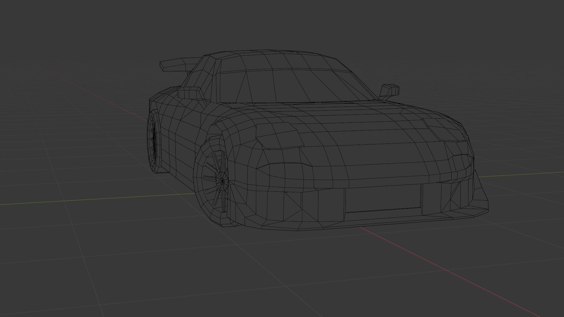 Low Poly Gameready Mazda RX-7 Low-poly 3D model_7