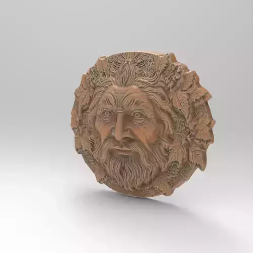 Green Leaf Man Sculpture for Garden Decor 3D print model