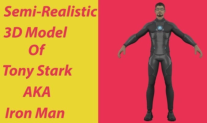 Tony Stark Low-poly 3D model