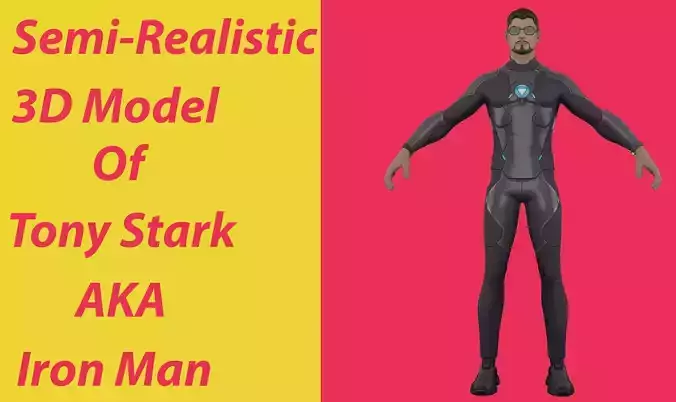 Tony Stark Low-poly 3D model