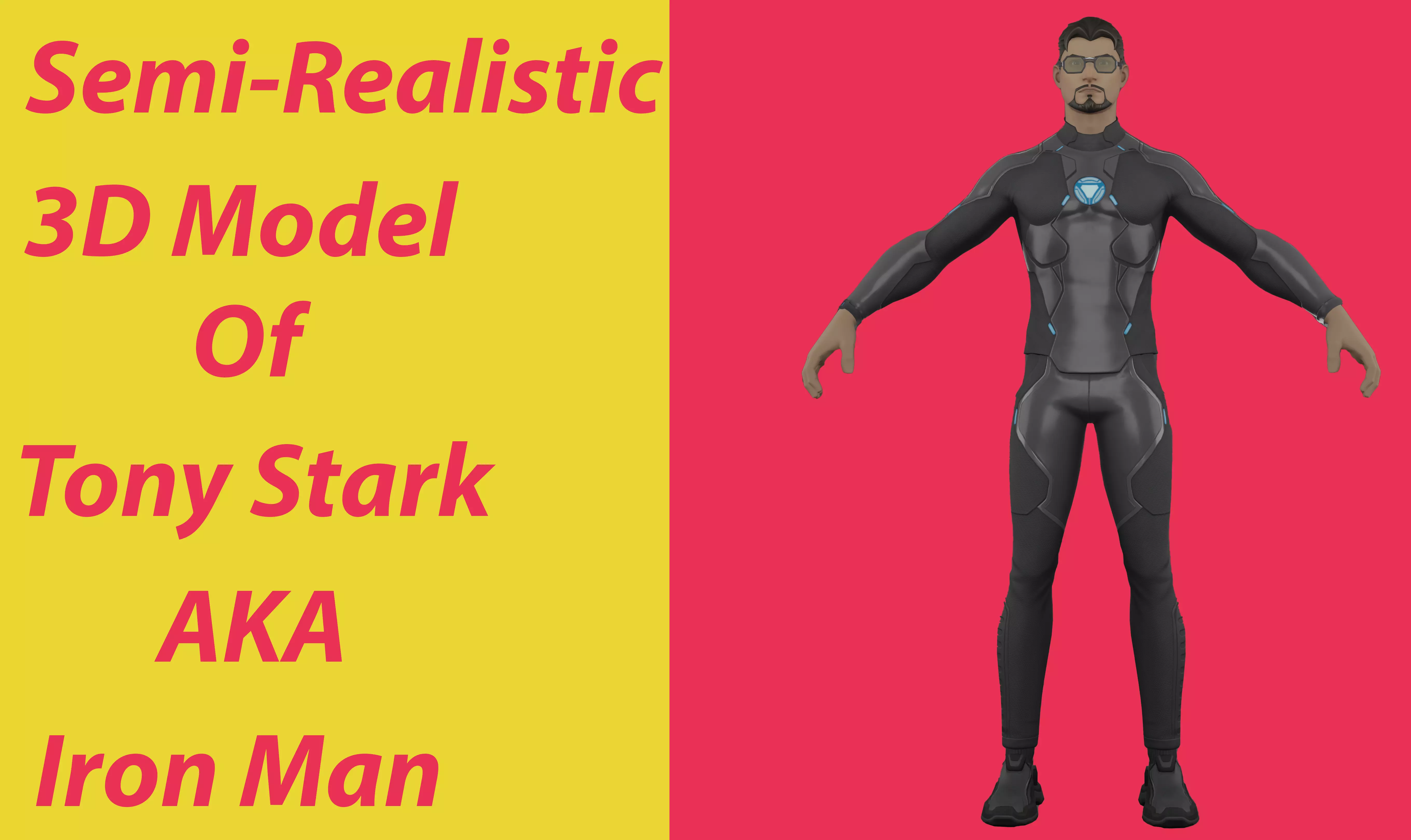 Tony Stark Low-poly 3D model