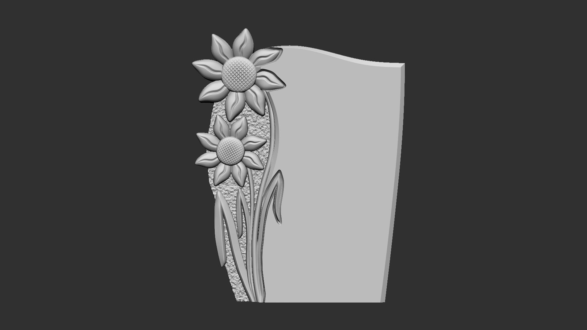 Flower Tombstone 3D print model_2