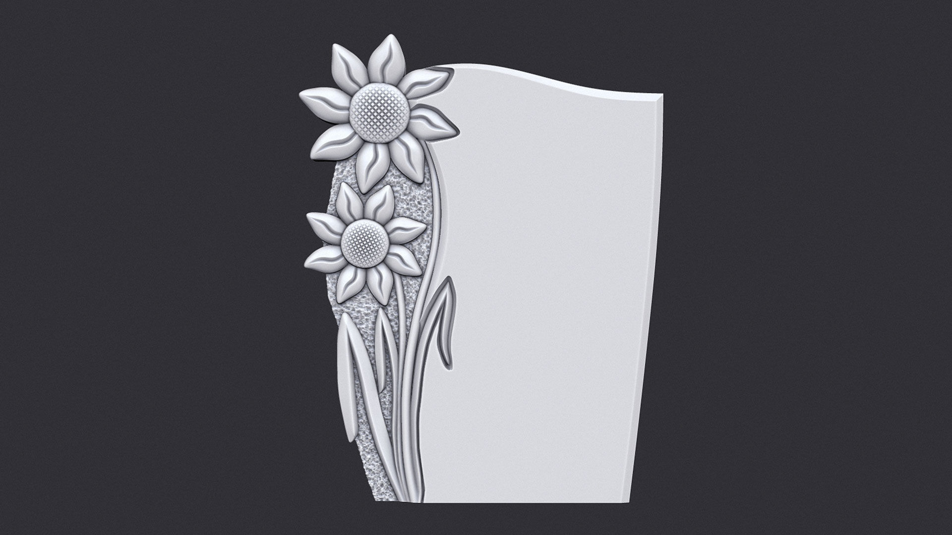 Flower Tombstone 3D print model_7