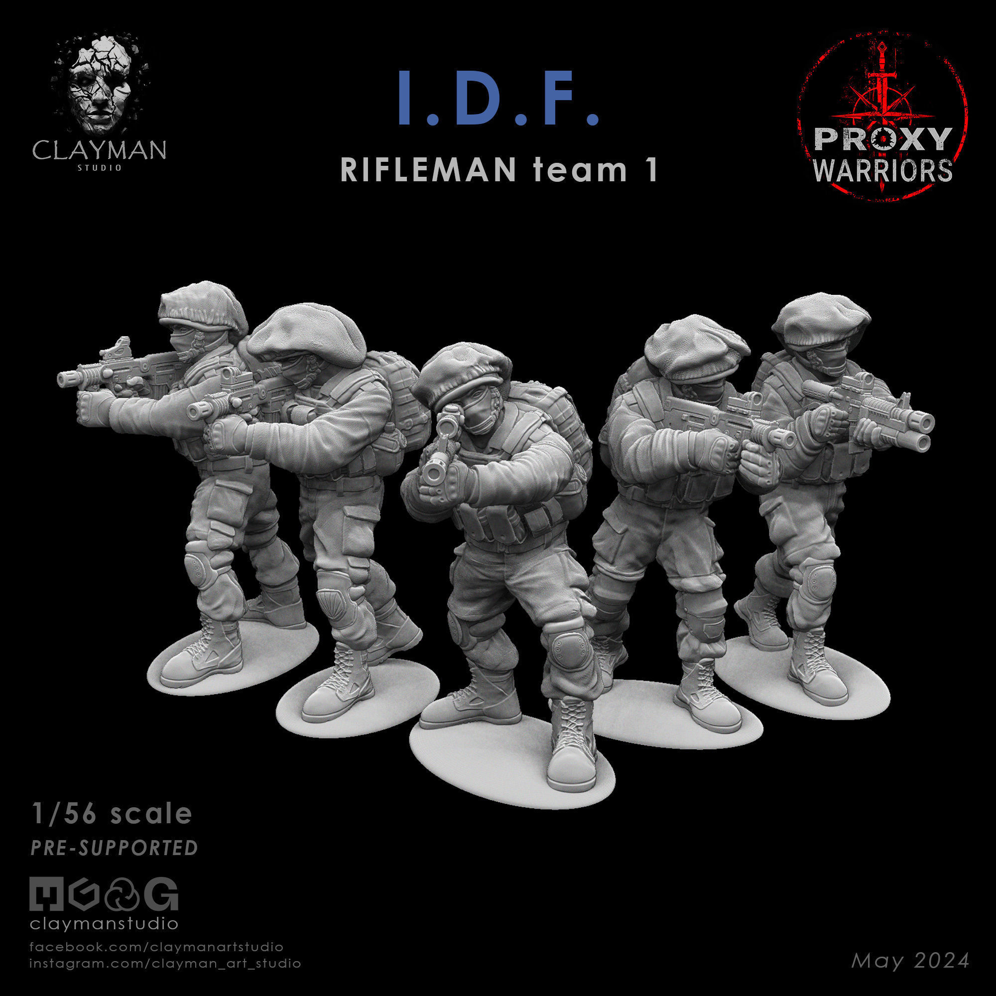 IDF RIFLEMAN Team 1 1 56 scale 3D model 3D printable | CGTrader