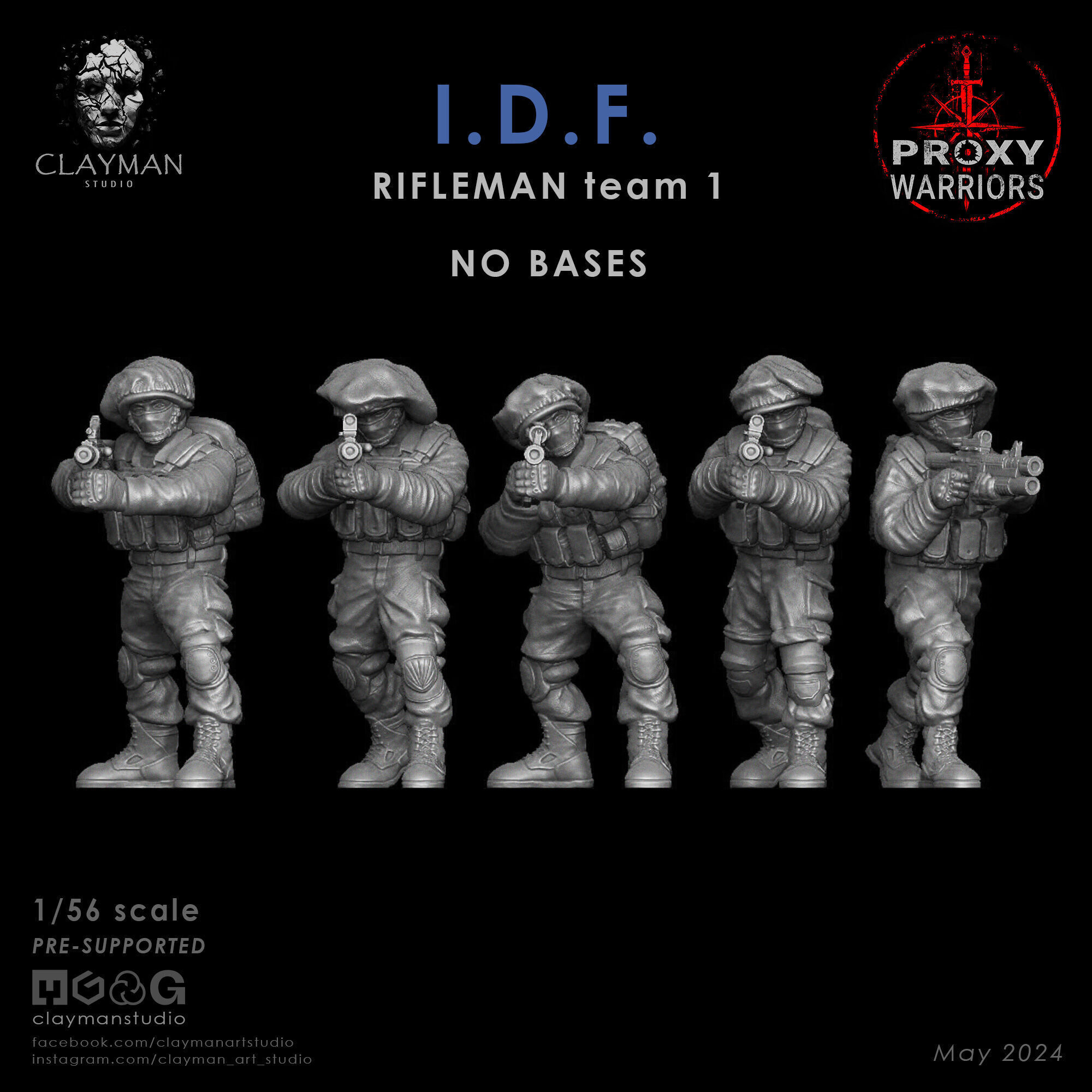 IDF RIFLEMAN Team 1  1 56 scale 3D print model_3