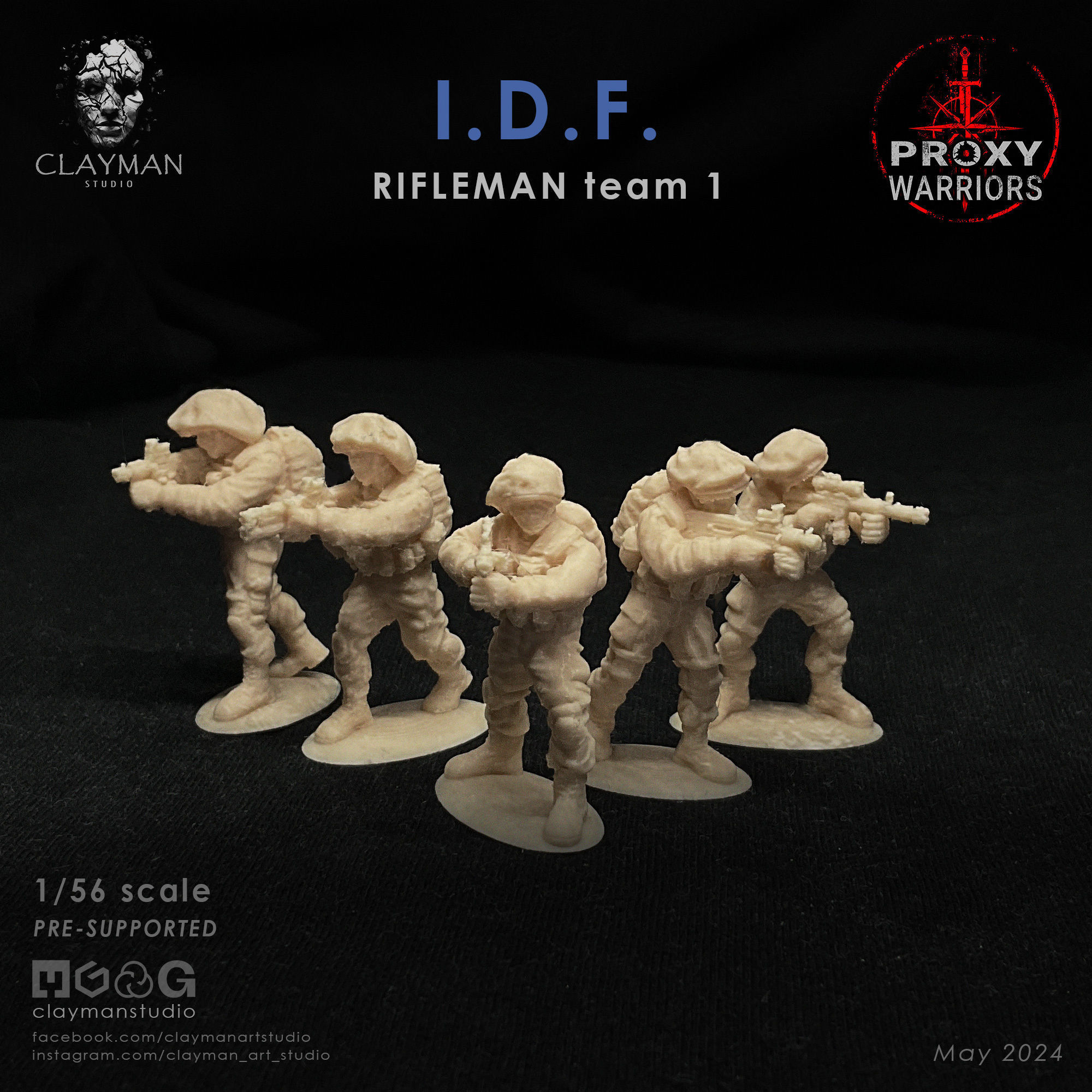 IDF RIFLEMAN Team 1  1 56 scale 3D print model_1