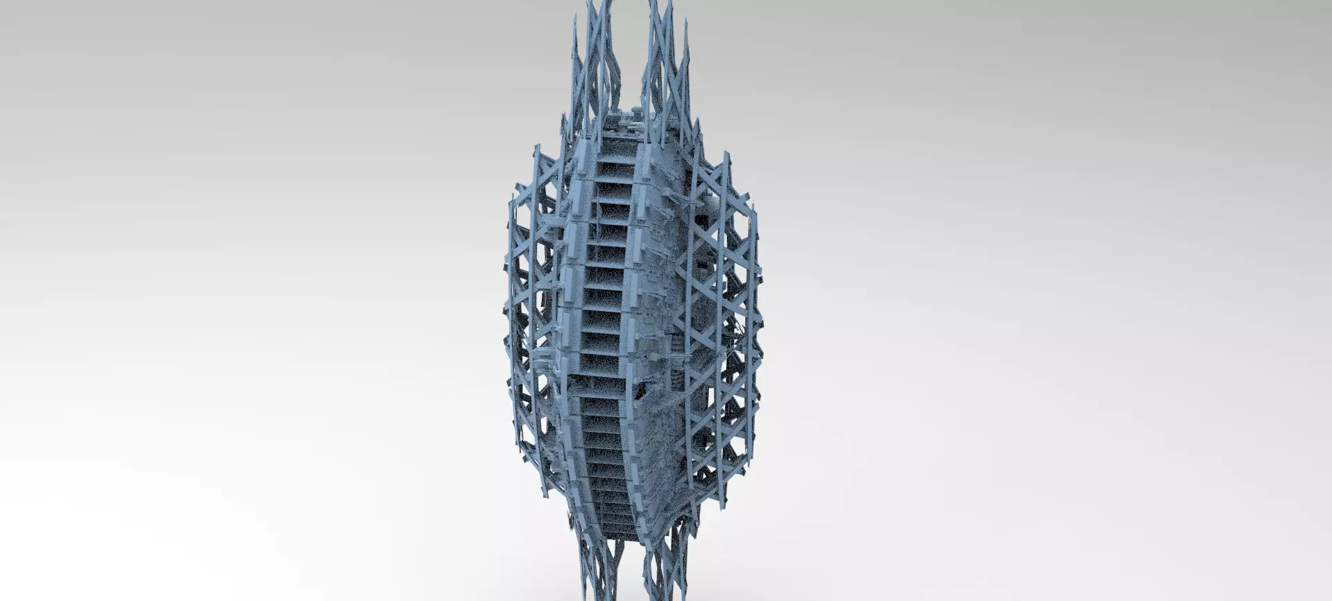 Matrix inspired machine tower 1  3D model_0