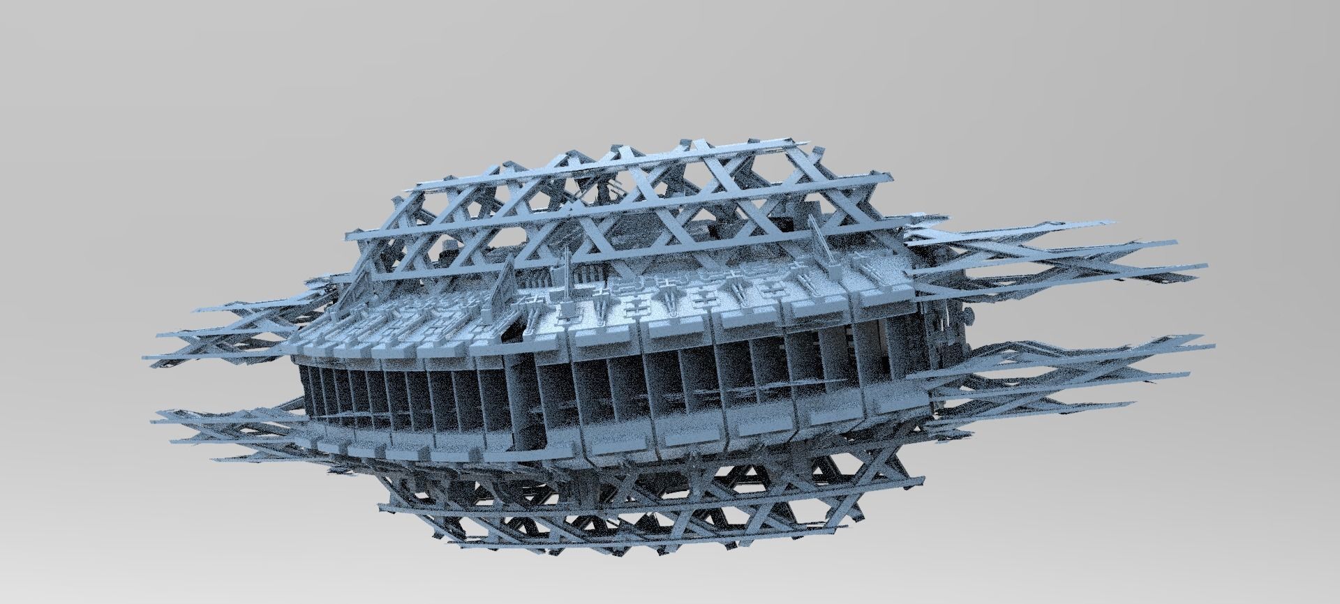 Desert Dune Rusted Assault dome 3D model_1