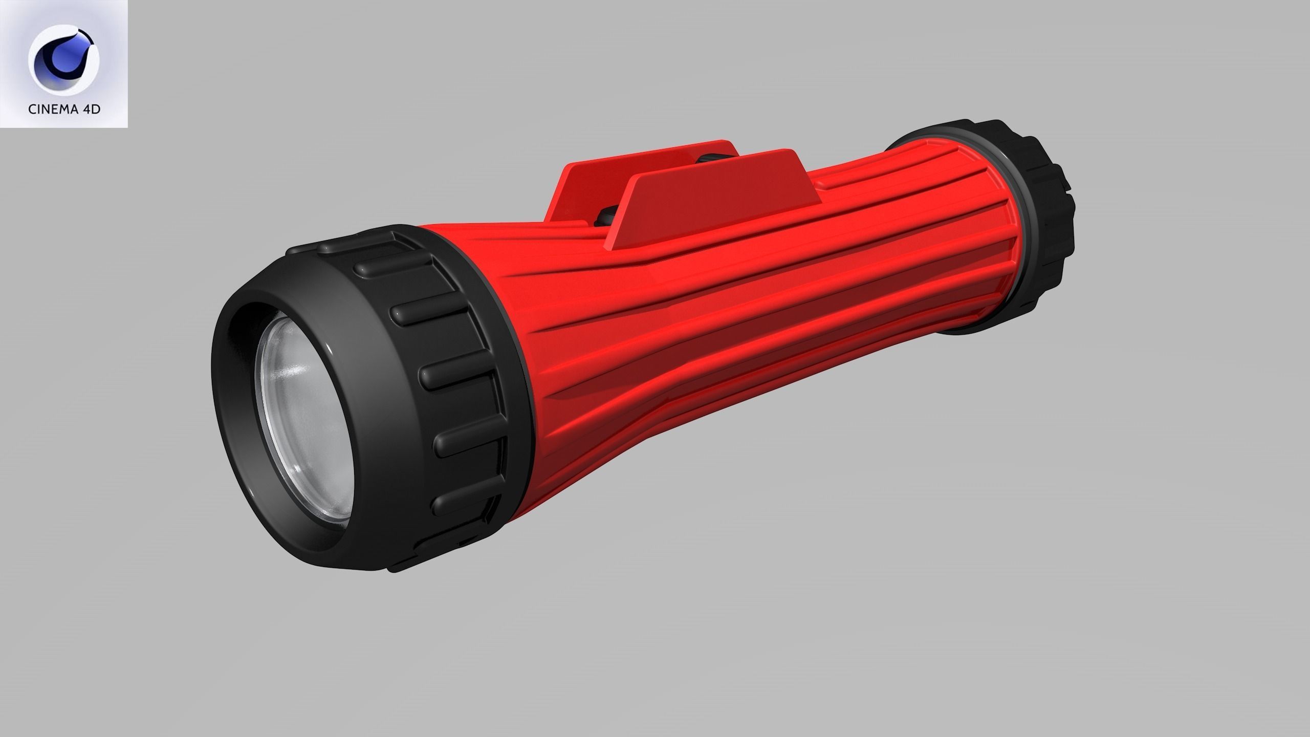 SO Heavy Duty flashlight Low-poly 3D model_28