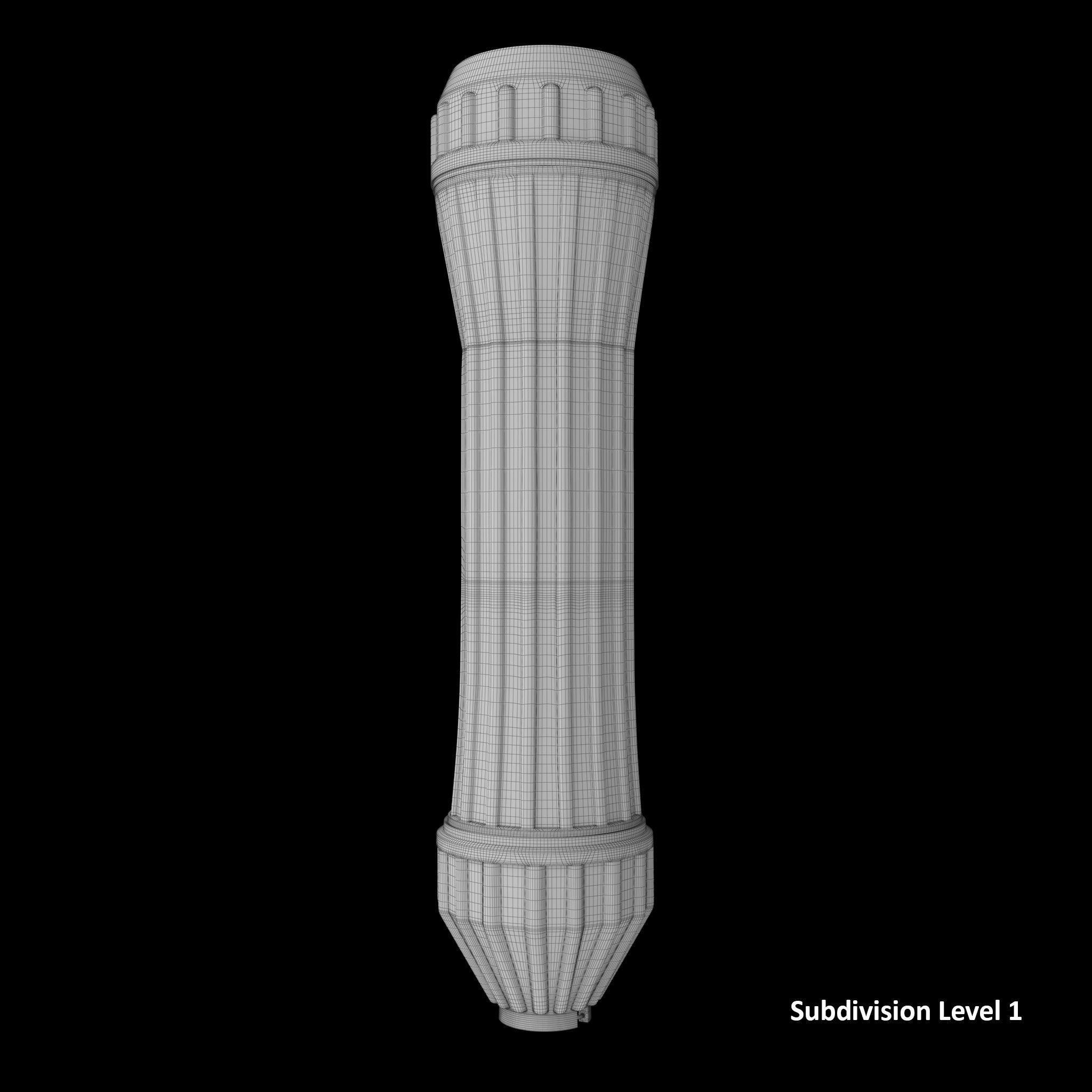 SO Heavy Duty flashlight Low-poly 3D model_23