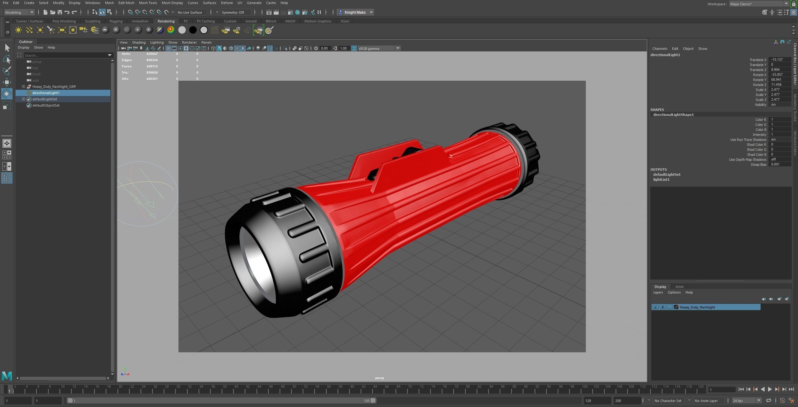 SO Heavy Duty flashlight Low-poly 3D model_27