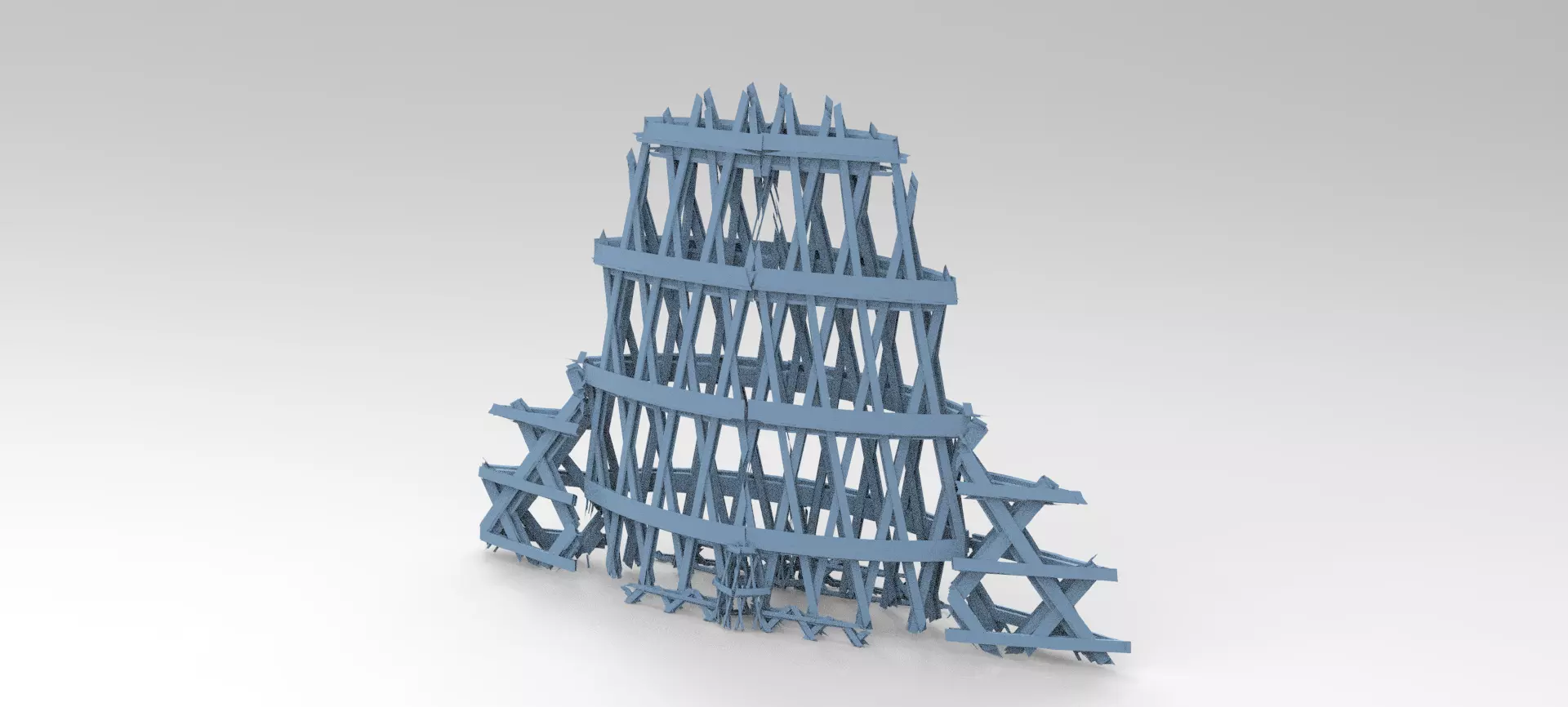 Desert Dune Rusted battle mound 3D model_0