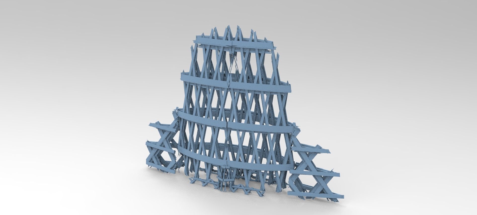 Desert Dune Rusted battle mound 3D model_1