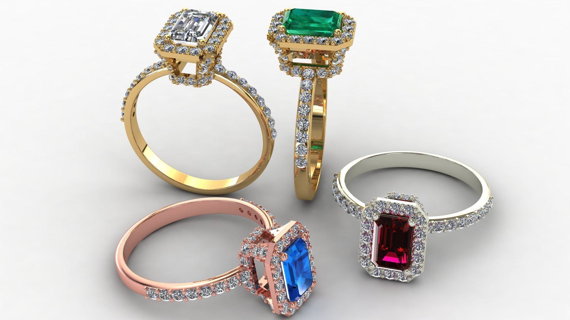 Emerald Cut 3D print model_12