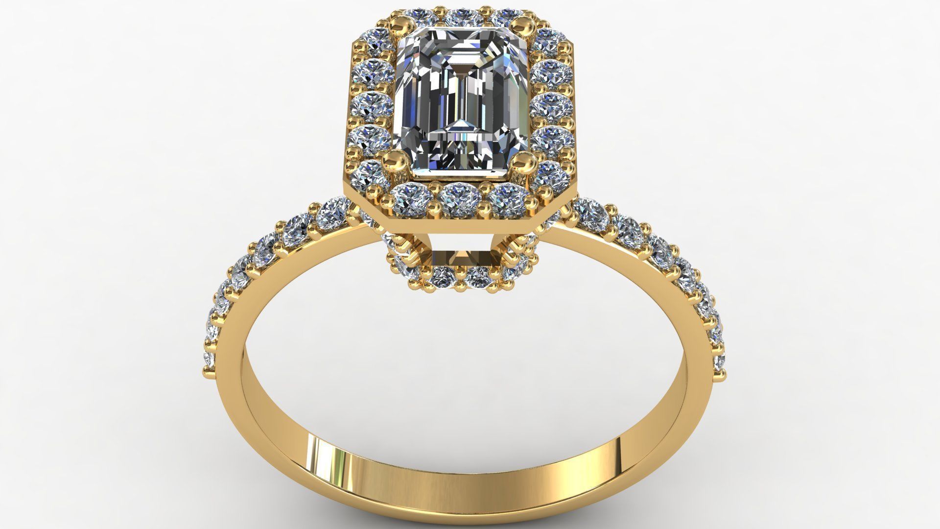 Emerald Cut 3D print model_11