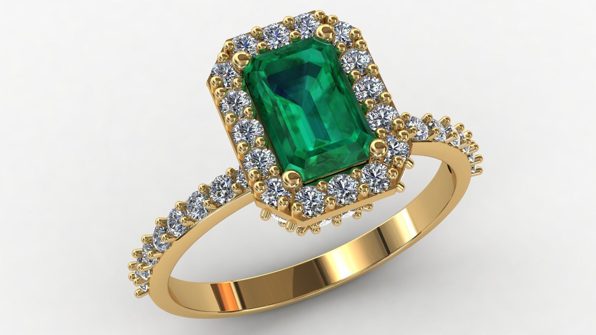 Emerald Cut 3D print model_8