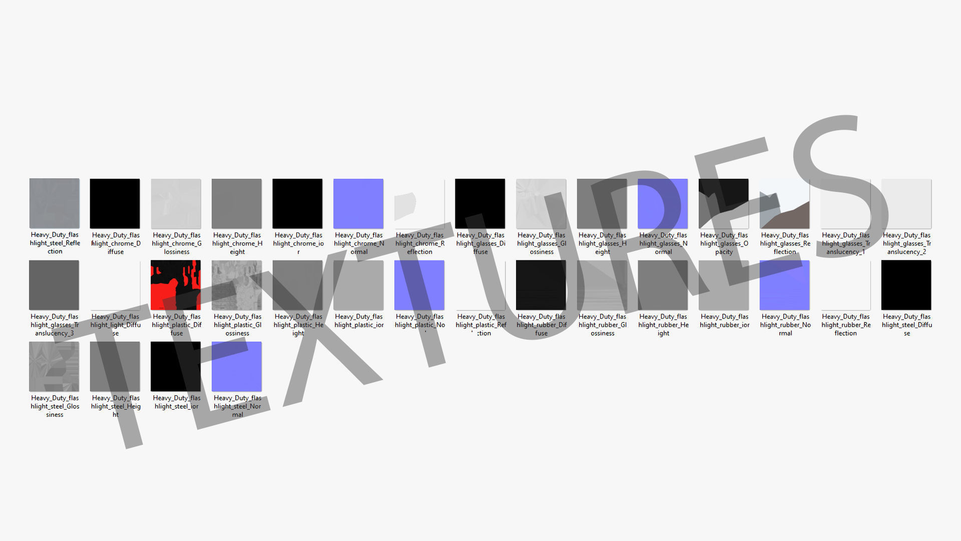 Heavy Duty flashlight Low-poly 3D model_30