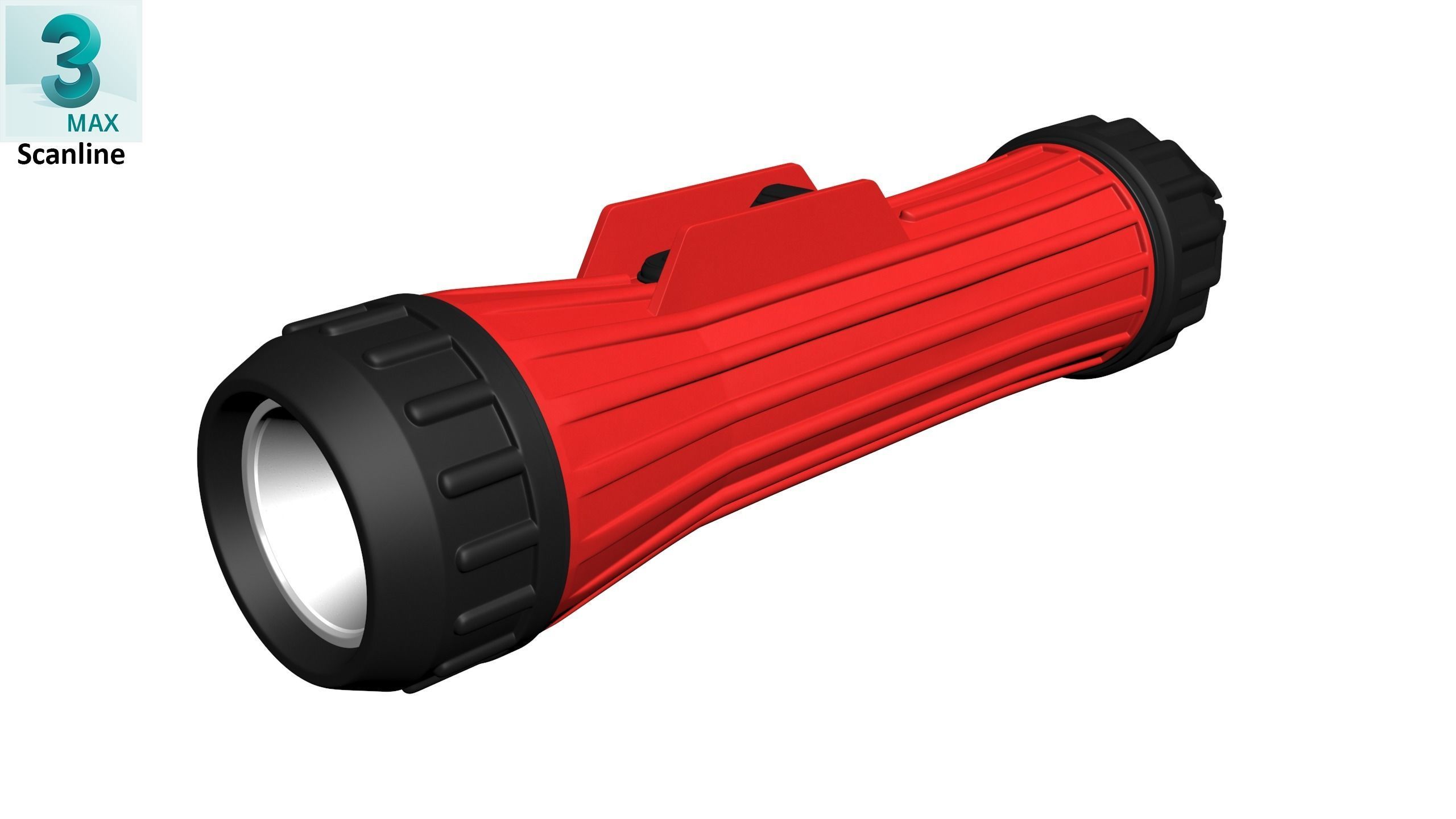 Heavy Duty flashlight Low-poly 3D model_24