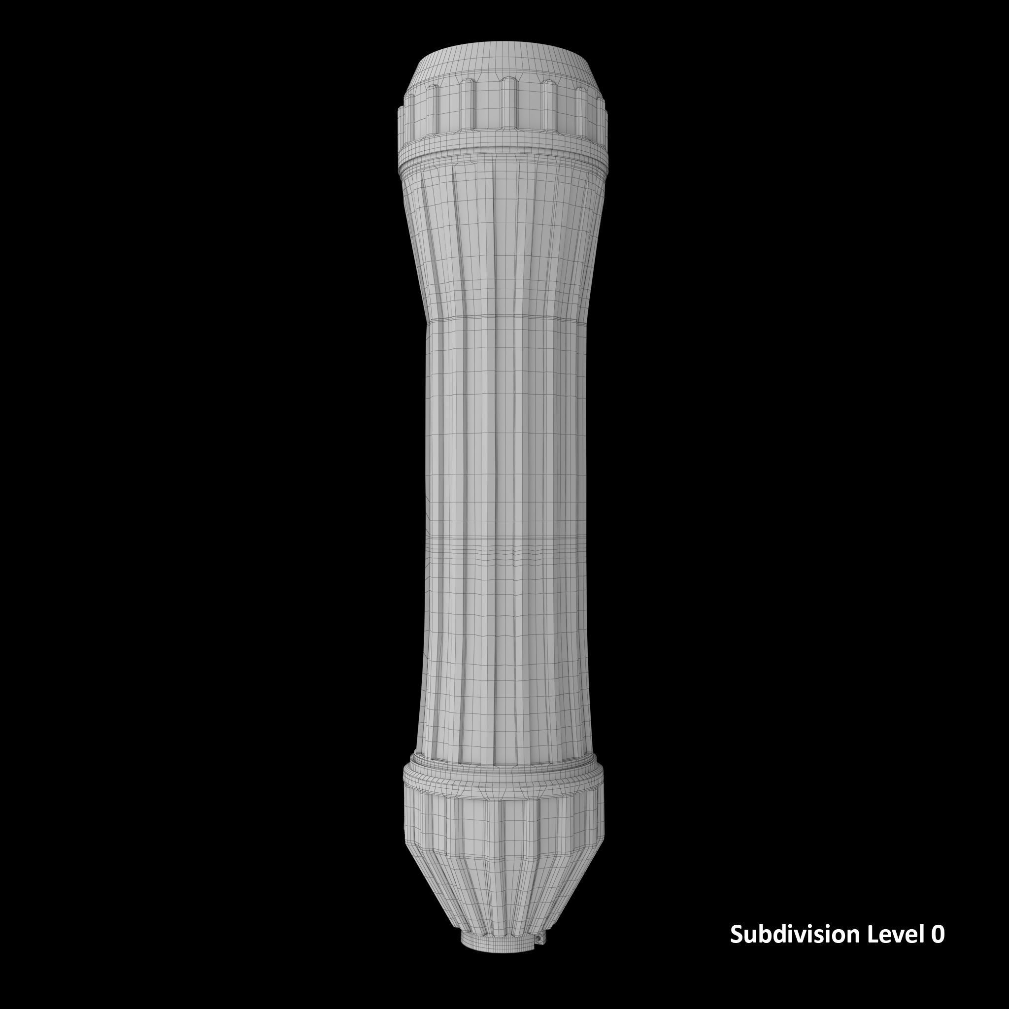Heavy Duty flashlight Low-poly 3D model_22