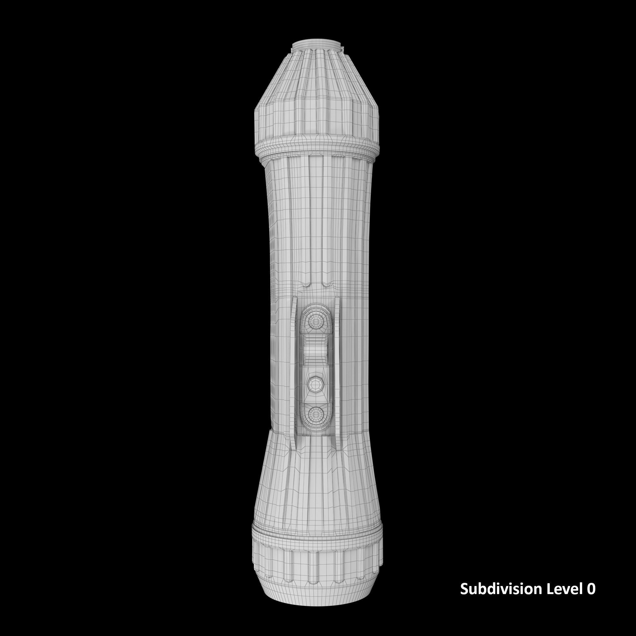 Heavy Duty flashlight Low-poly 3D model_8