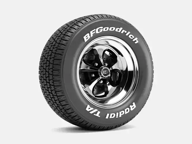 15x10 Weld Pro Star Wheel BFGoodrich Radial Tire 3D model 3D