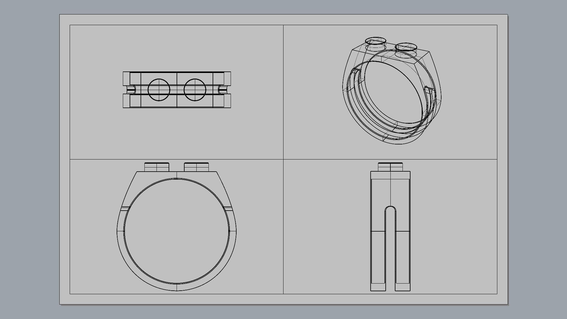 Building Block Ring - 1x2 Plate 3D print model_6